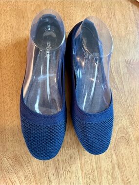 Allbirds Tree Breezers Flats Womens Size 8 Navy Blue Knit Ballet Slip On Shoes